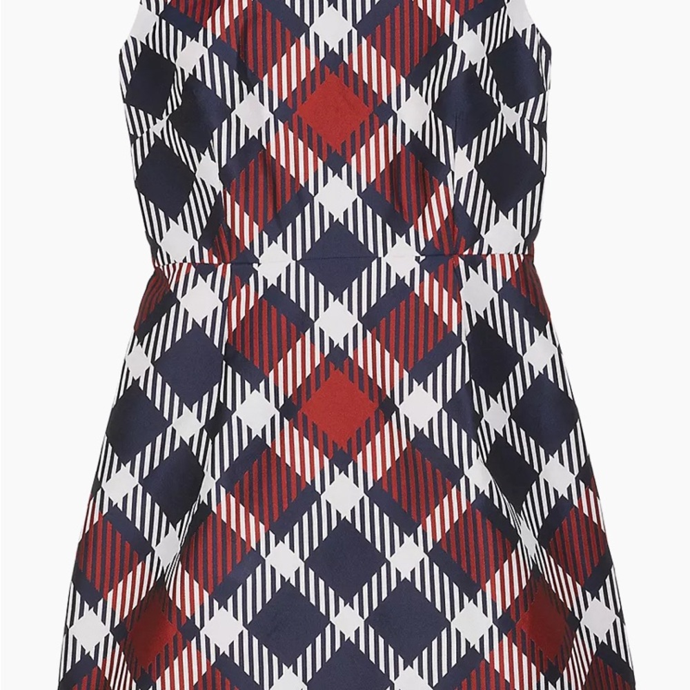 French Navy (Red, White & Blue) Jumbo Plaid Kate Spade Dress - size 16